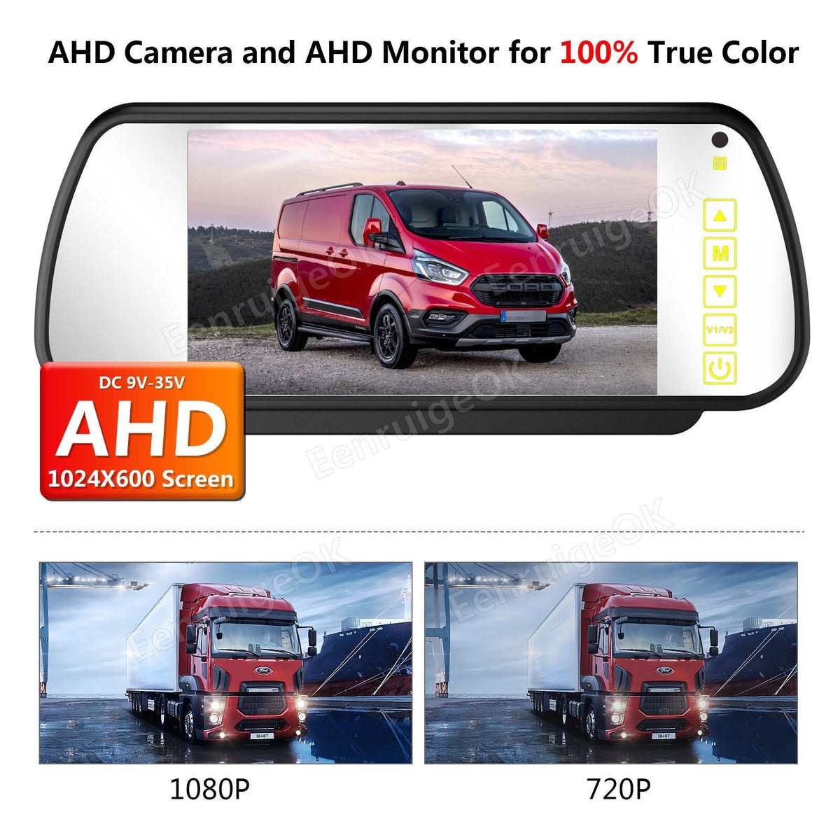 7'' Monitor Brake Light Rear View Backup Camera For Ford Transit Van AHD 1080P5