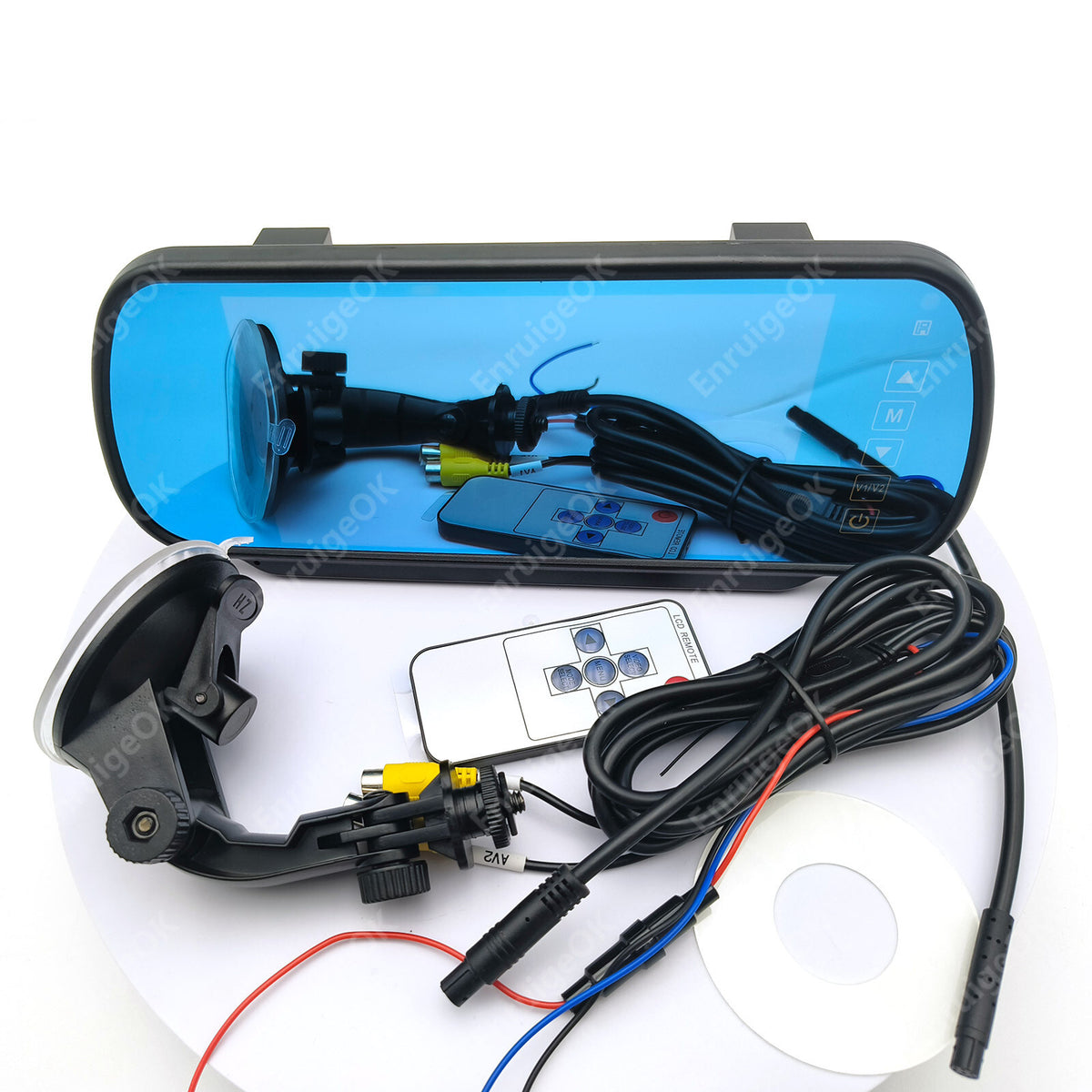 7" Car Rear View Mirror Monitor with Clip & Suction For Rear Reversing Cameras12