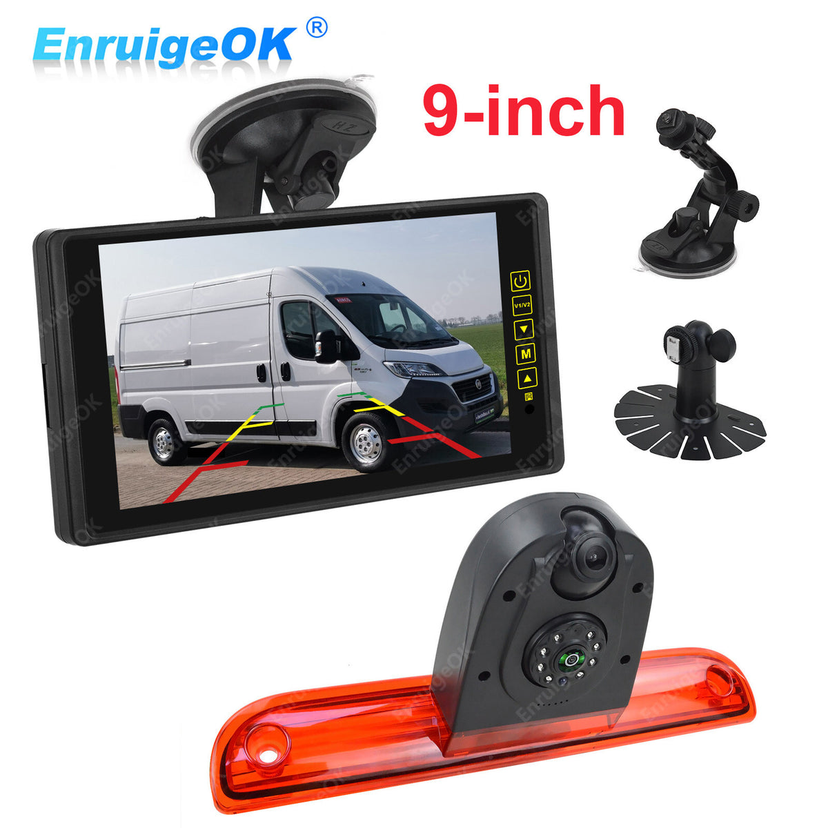 Fiat Ducato Citroen Relay Peugeot Boxer Dual Lens Brake Light Reverse Camera Kit0