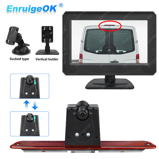 Reverse Camera For Mercedes Sprinter VW Crafter Brake Light Rear & 4.3" Monitor0