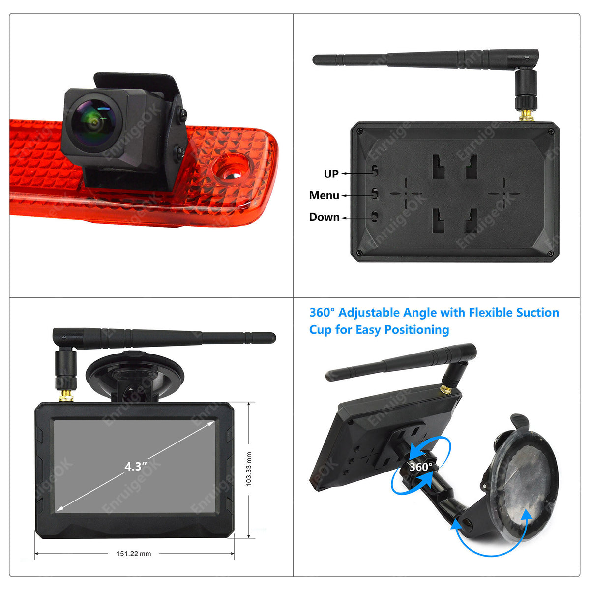 Wireless Rear Brake Light Reversing Camera Kit for Ford Transit [MK7](2006-2013)12