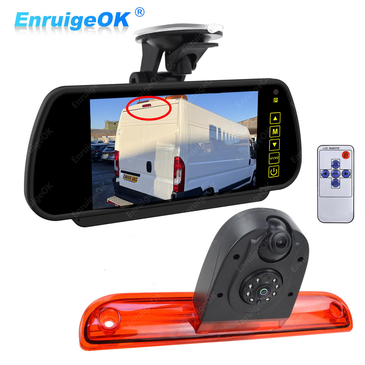 7" Monitor& Dual Rear Brake Light Reversing Camera For Fiat Ducato Citroen Relay0