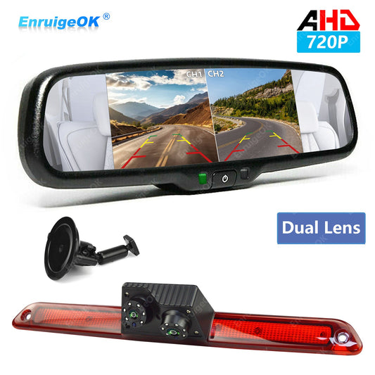 For Mercedes Sprinter Dual Rear Brake Light Reversing Camera&6.86" Split Monitor0