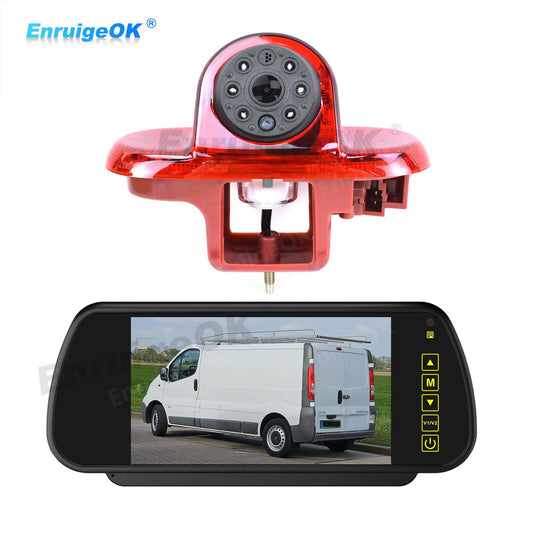 7" Monitor Rear Brake Light Reversing Camera For Renault Trafic Nissan Primastar0