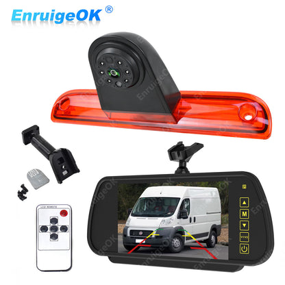 7'' Monitor &Rear Brake Light Reversing Camera Kit for Fiat Ducato Peugeot Boxer0
