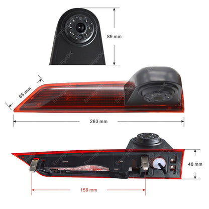 6.86" Split Monitor &Rear Brake Light Camera for Ford Transit Custom (2012-2015)3