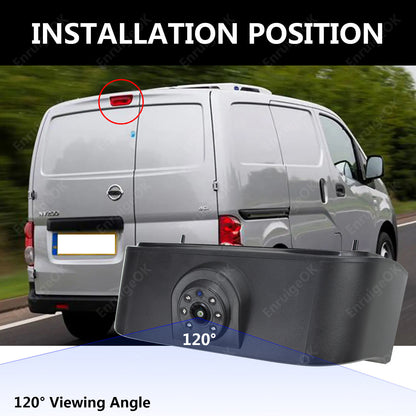 3rd Brake Light Reverse Camera For Nissan NV200 Chevy City Express & 5" Monitor3