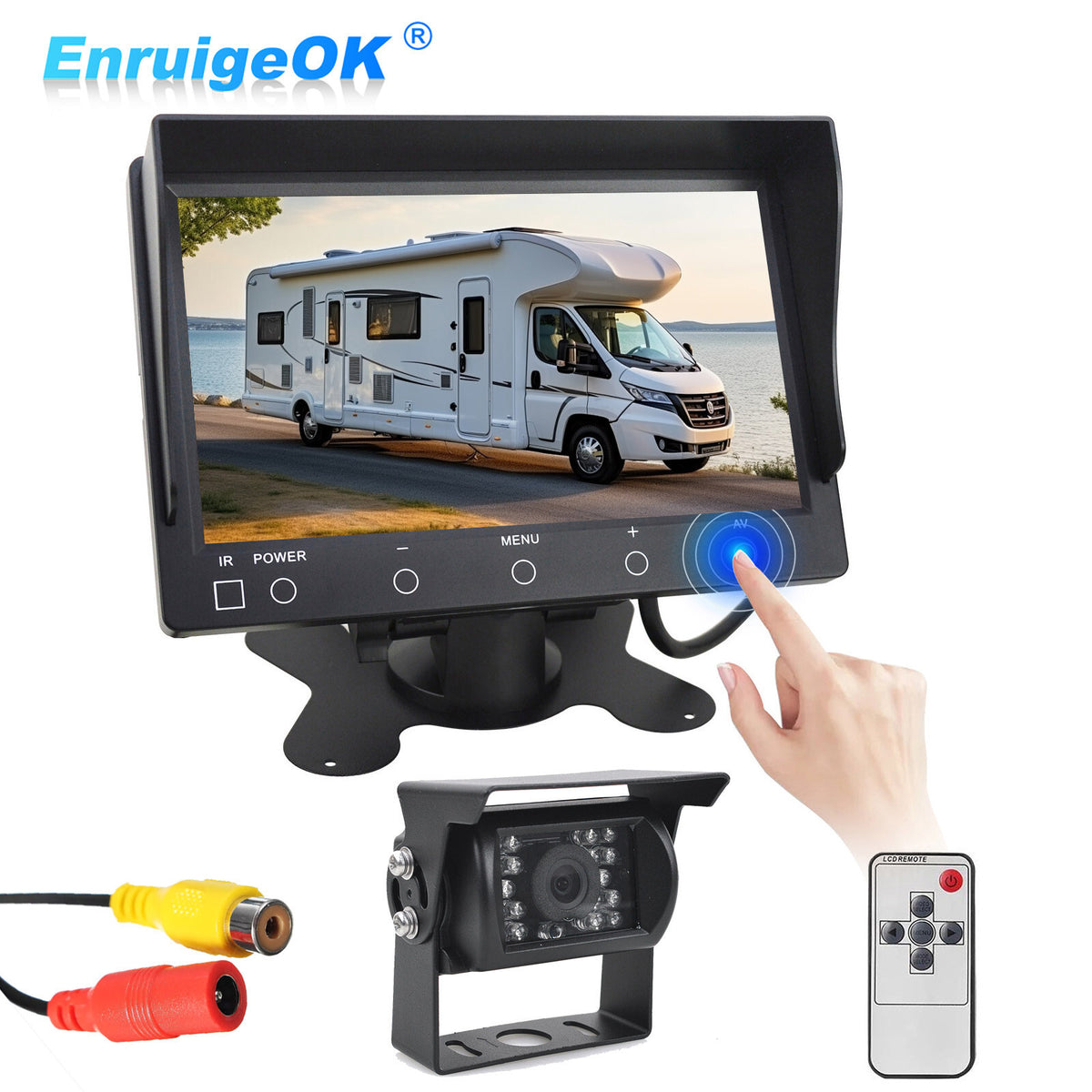 7" TFT LCD Rear View Monitor Screen 10M Reverse Camera Kit For Truck Bus Van0