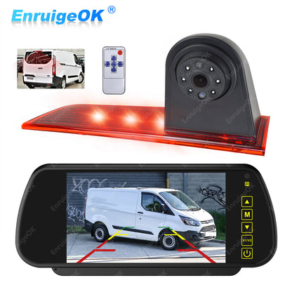7" Monitor Double Door 3rd Brake Light Reverse Camera For Ford Transit Custom0