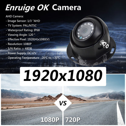 4 Pin Heavy Duty Caravan Reversing Rear View Dome Camera AHD 1080P Night Vision3
