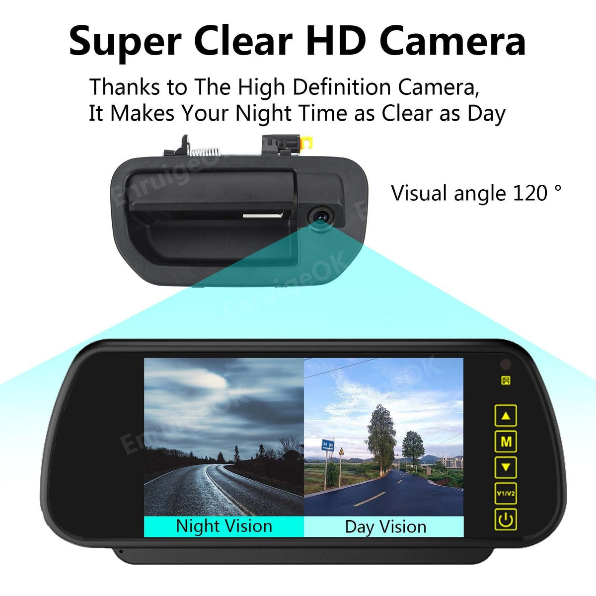 For Honda Ridgeline (2006-2014) Tailgate Handle with Rear View Backup Camera Kit4