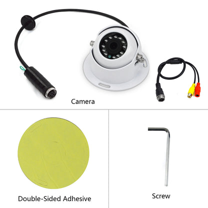 White 4 PIN Heavy Duty Caravan IR Colour Reversing Rear view Camera 9V-36V Bus7