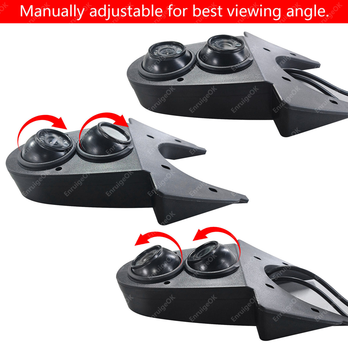 Dual Roof Mount Reverse Camera & 6.86" Split Monitor for Mercedes Sprinter Van12