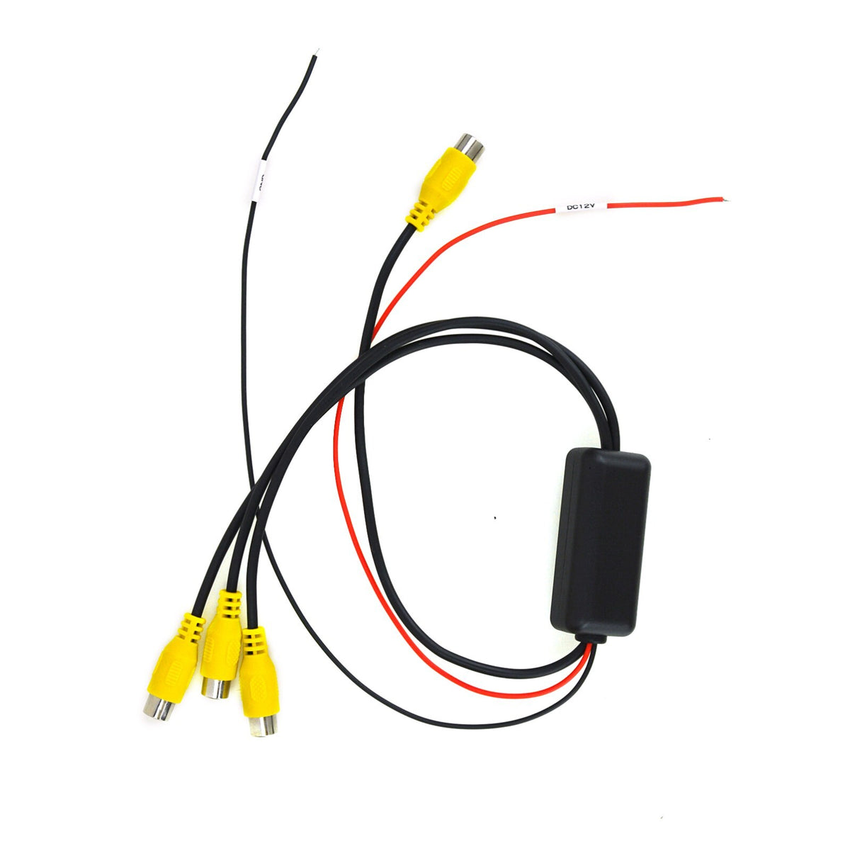 12V 1 to 3  Car DVD TV Video Monitor RCA Splitter Amplifier Booster Distribution4