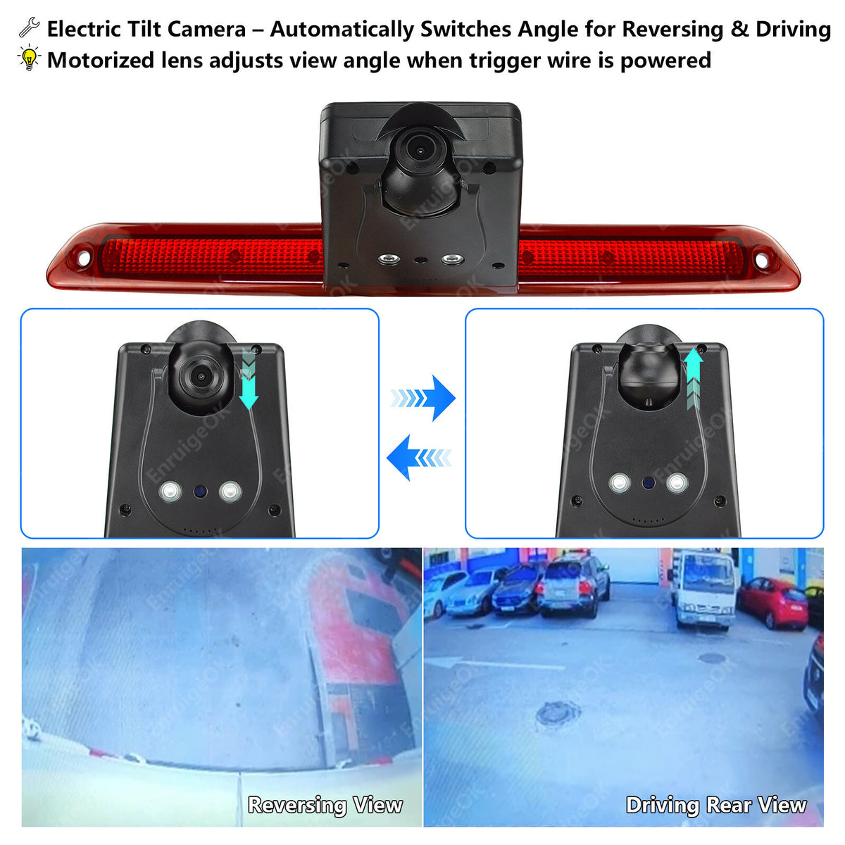Reverse Camera For Mercedes Sprinter VW Crafter Brake Light Rear & 4.3" Monitor5