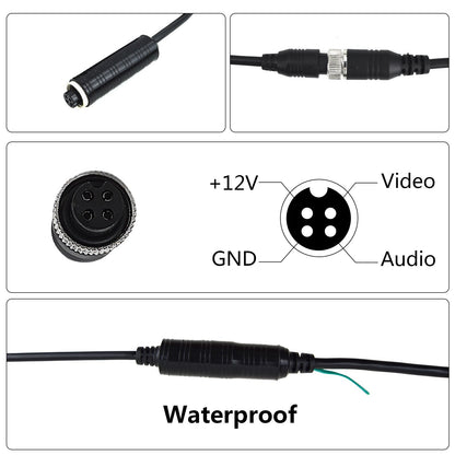4 Pin Heavy Duty Caravan Reversing Rear View Dome Camera AHD 1080P Night Vision6