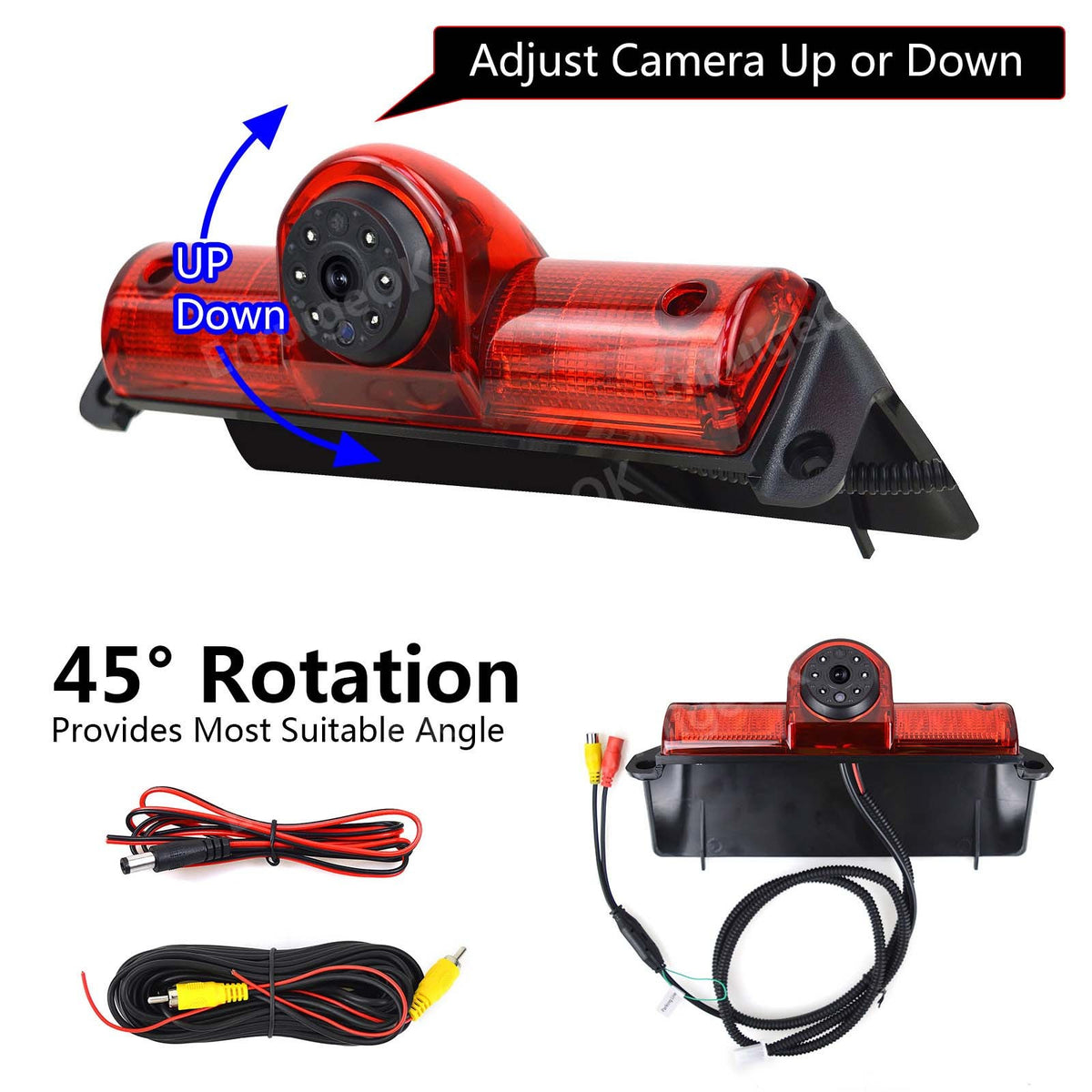 For Chevrolet Express GMC Savana 1500 2500 3500 Brake Light Reversing Camera Kit5