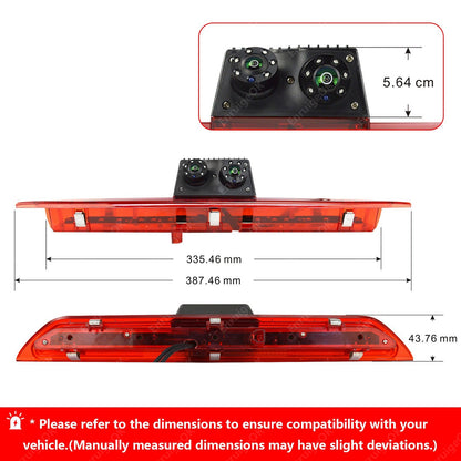 New Dual Lens Brake Light Reversing Camera Night Vision For Ford Transit 350 MK84