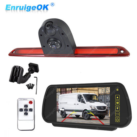 For Mercedes-Benz Sprinter Dual Lens Brake Light Reverse Camera + 7" Monitor Kit0