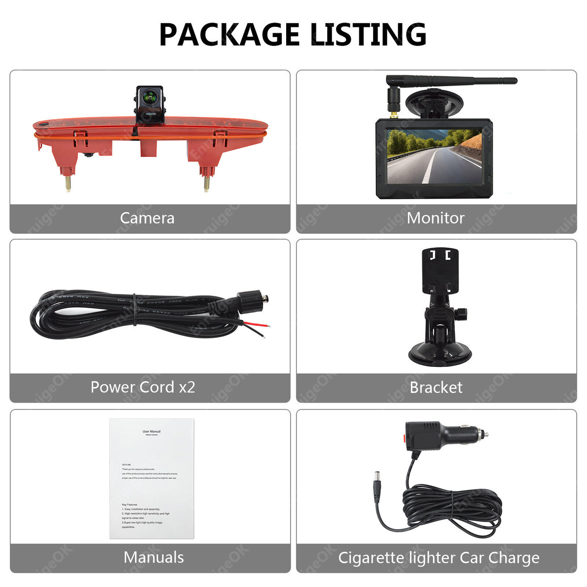 Wireless Rear Reversing Camera Kit For Peugeot Partner Citroen Berlingo Mk2 Mk313