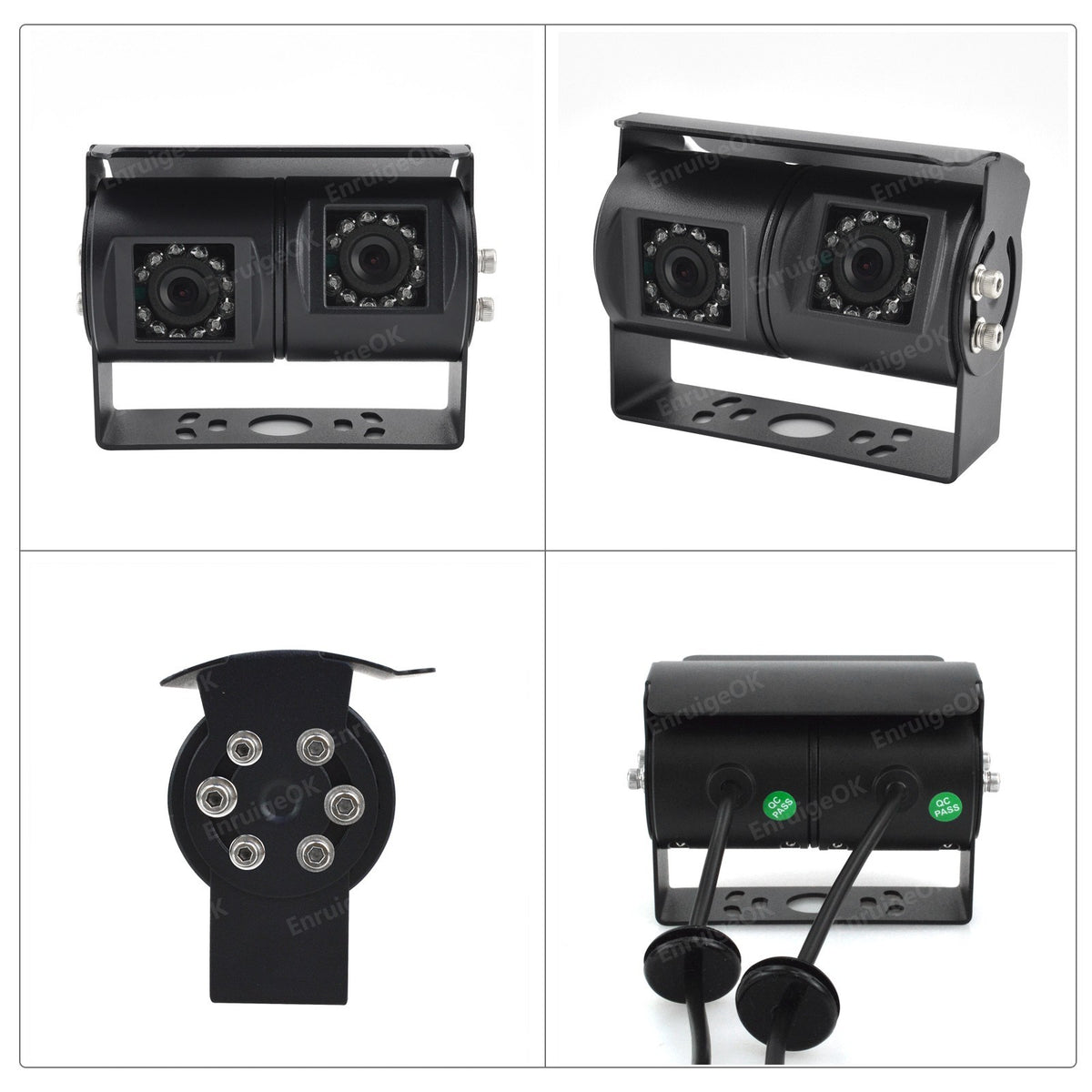 Motorhome Van Twin Reversing Camera&DVR 6.86" Dual Split Rear View Monitor Black13