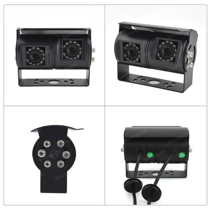 Motorhome Van Twin Reversing Camera&DVR 6.86" Dual Split Rear View Monitor Black13