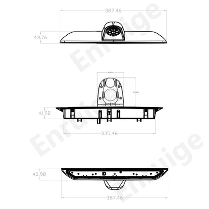 Dual Lens 3rd Brake Light Rear View Backup Camera for Ford Transit + 7'' Monitor13