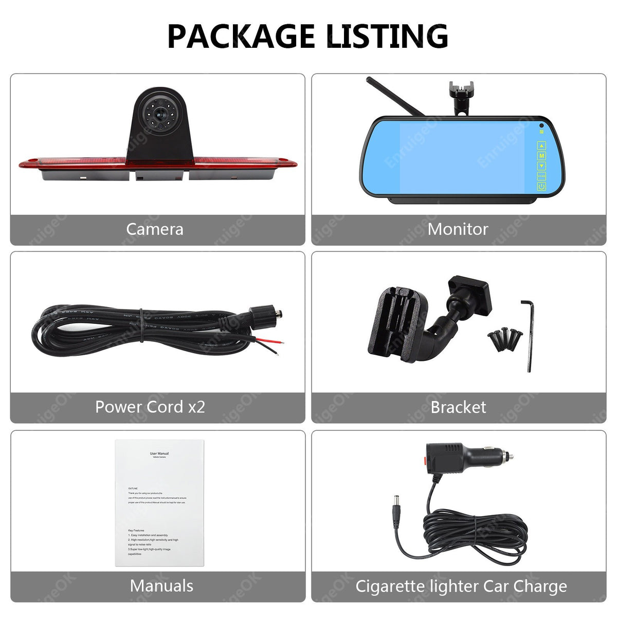 Mercedes-Benz Sprinter VW Crafter HD Rear Brake Light Reversing Camera Kit