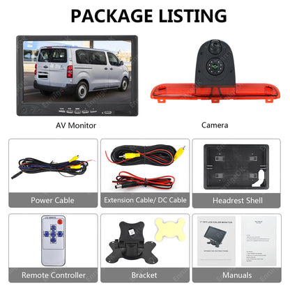 Fiat Ducato Citroen Relay Peugeot Boxer Dual Rear Brake Light Reverse Camera Kit5