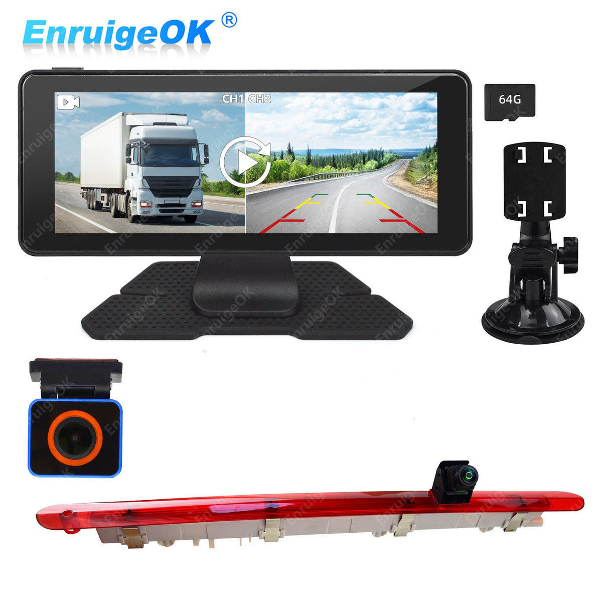 Rear Brake Light Reversing Camera for Mercedes Vito W447 Tailgate &6.86" Monitor0