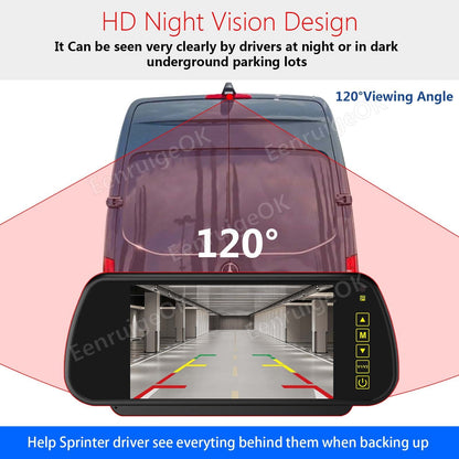 3rd Brake Light Rear View Backup Camera For Mercedes Sprinter / VW Crafter MK16