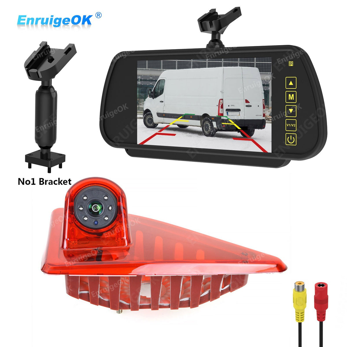 7" Monitor & Brake Light Rear View Backup Camera for Renault Master Nissan NV4000
