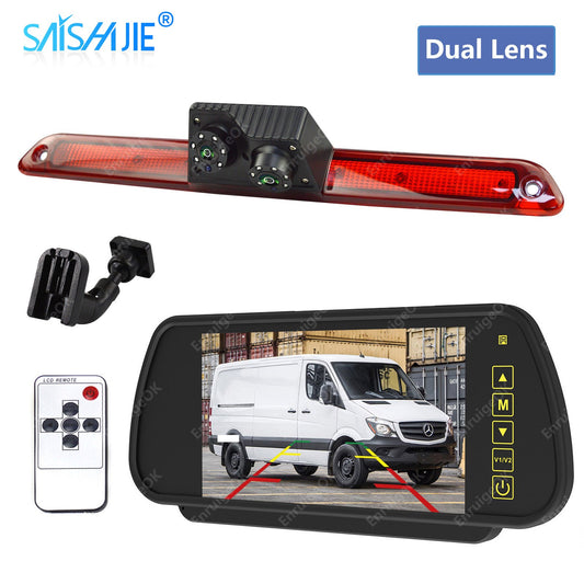 7" Monitor & Mercedes-Benz Sprinter Dual Lens Rear Brake Light Reversing Camera0
