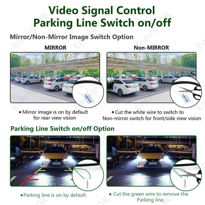 Car Front Rear View Reversing Camera HD Parking Night Vision & 5" Monitor6