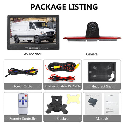 7" Monitor & Rear Brake Light Reversing Camera For Mercedes Sprinter/VW Crafter6