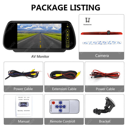 Universal Rear Brake Light Reversing Camera for  Coachmen RV Class C &7" Monitor18