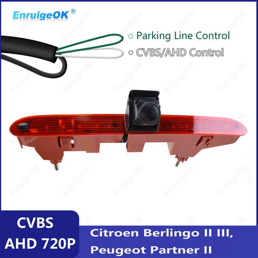 Rear Brake Light Reversing Camera for Citroen Berlingo Peugeot Partner Mk2 Mk30