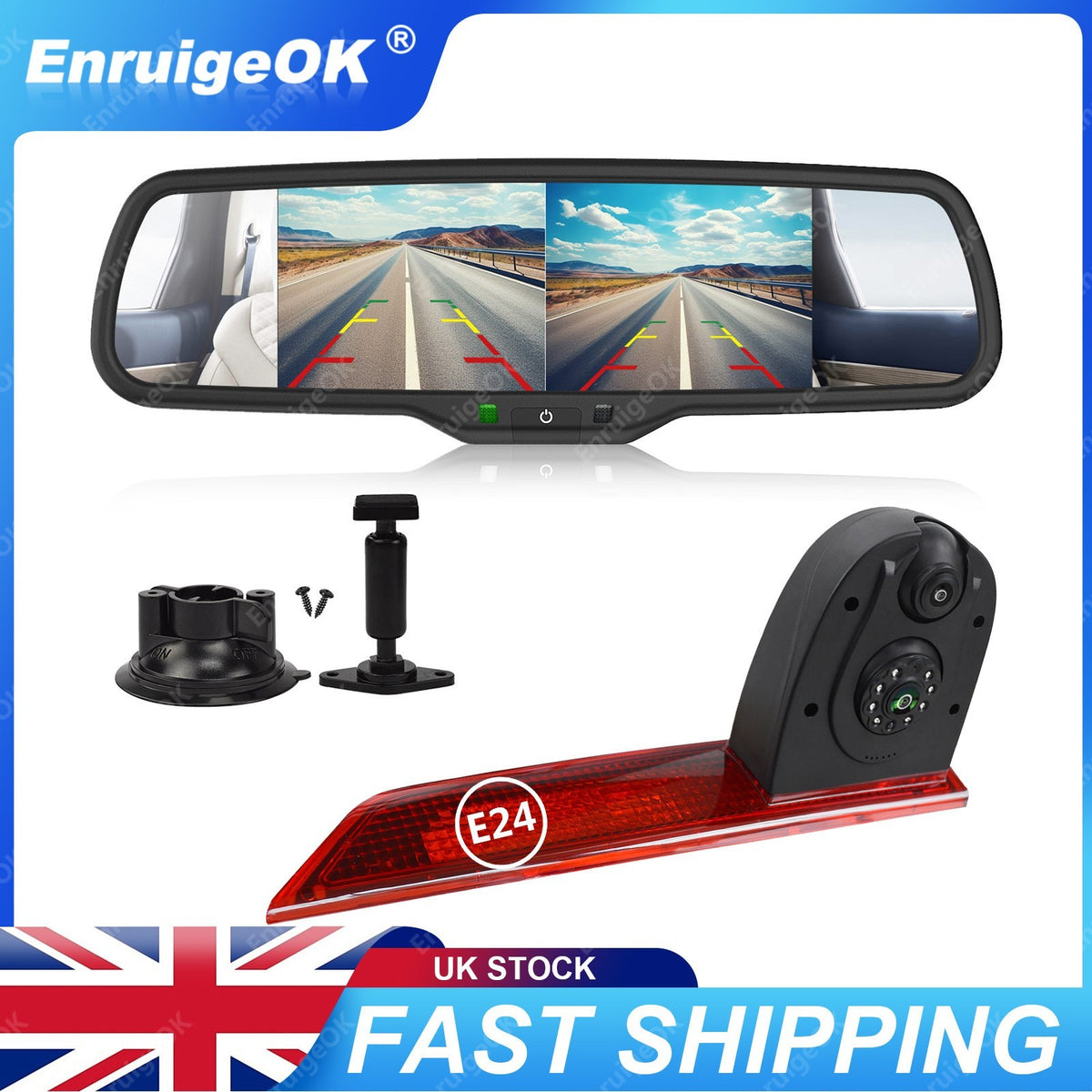 Rear Brake Light Camerse Kit for Ford Transit Custom Van 2012-2015 Bulb Version0