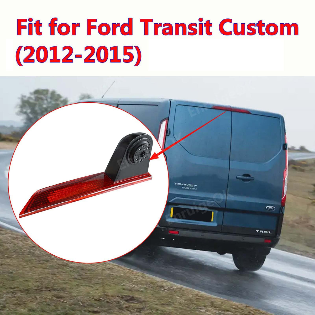 3rd Brake Light Rear View Backup Camera for Ford Transit Custom Van +7'' Monitor2