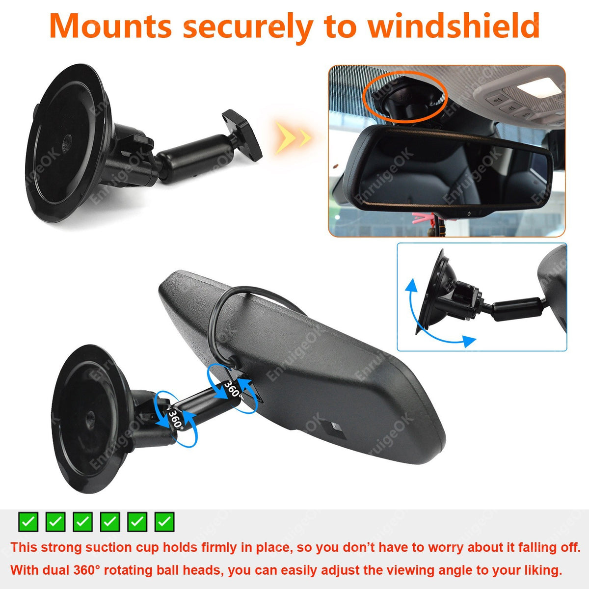 Surface Mounted 3rd Brake Light Backup Camera Kit Universal for Motorhome Vans9