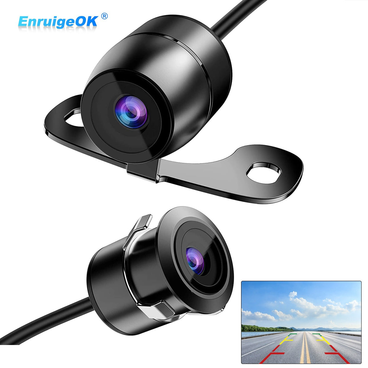 Mini Flush Mount 120° Car Rear View Reverse Backup Camera Nightvision Waterproof0