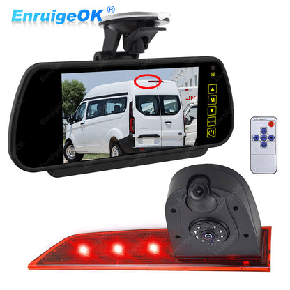 Dual Rear Brake Light Reversing Camera For Ford Transit Custom Van +7 " Monitor0