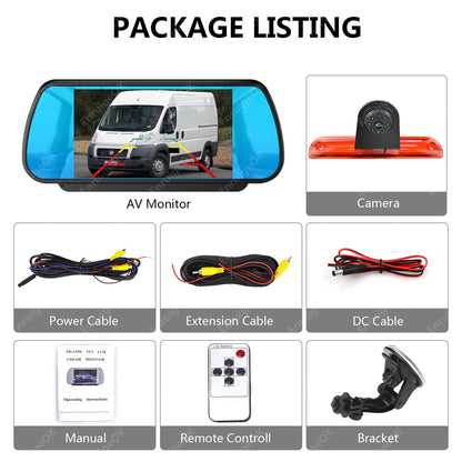 7'' Monitor & Rear Brake Light Reversing Camera for Citroen Relay Fiat Ducato11