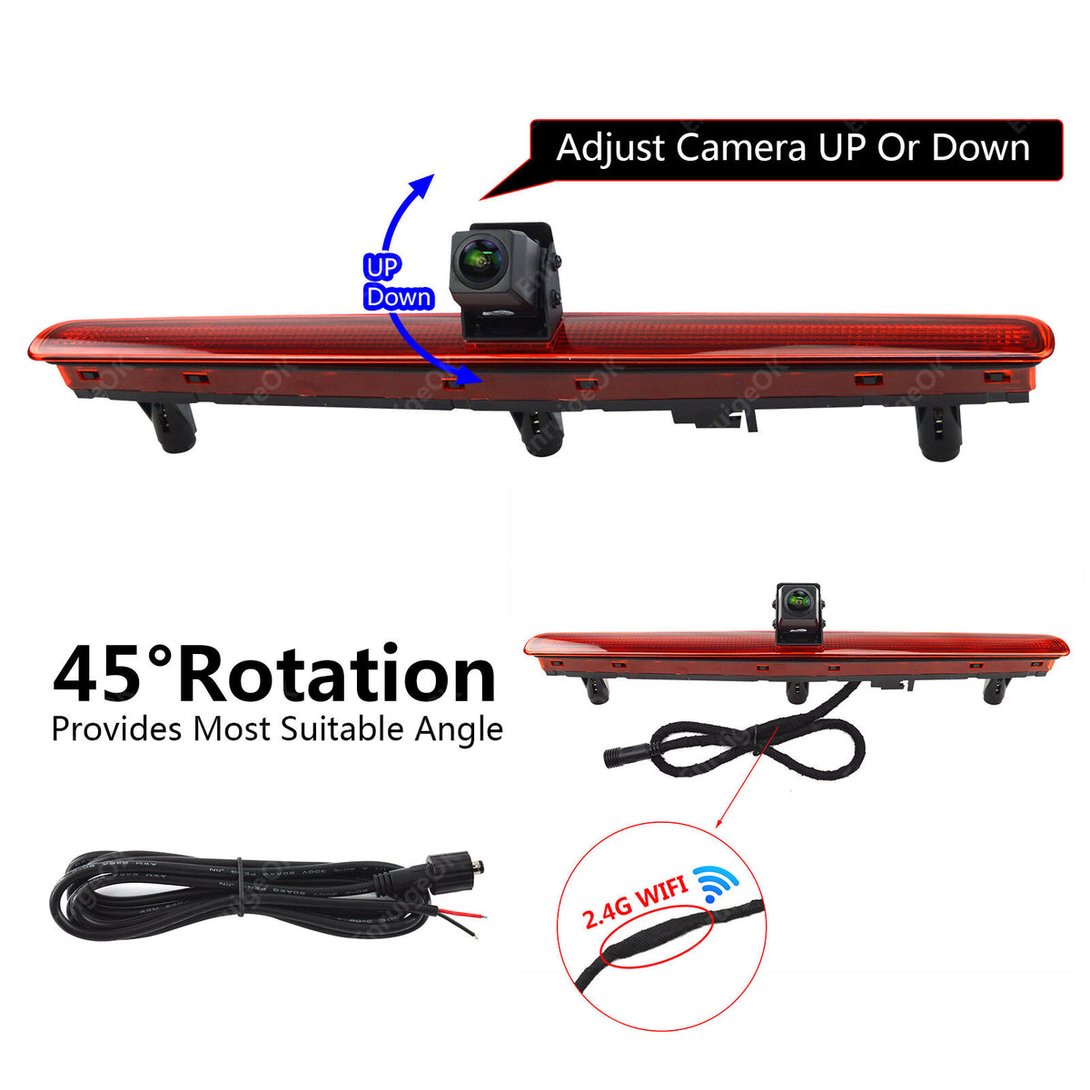 Wireless Reverse Camera Kit For VW Transporter T5 T5.1 Tailgate Single Door Only7