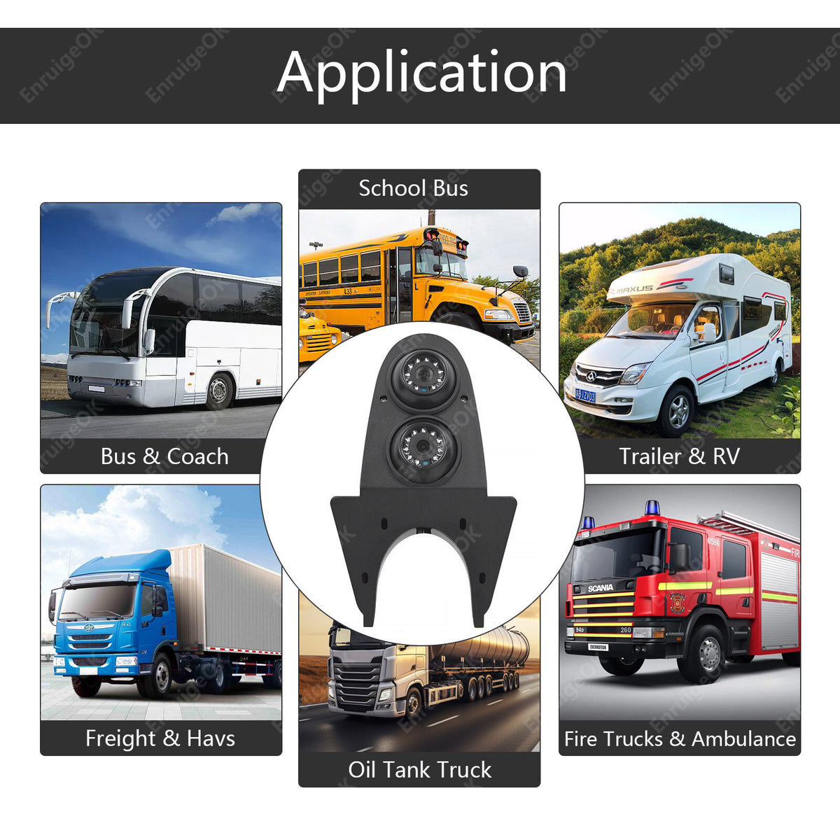 Rear View Reverse Parking Camera Roof Mount For Mercedes-Benz Sprinter Van5