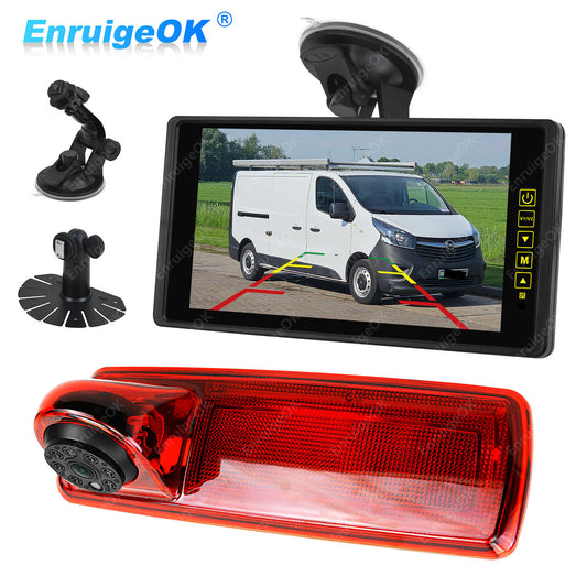Brake Light Reversing Camera for Vauxhall Opel Vivaro Renault Trafic&9'' Monitor0