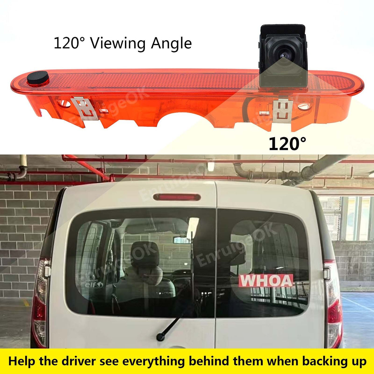 Rear View Brake Light Reversing Camera Kit for Renault Kangoo Mercedes Citan16