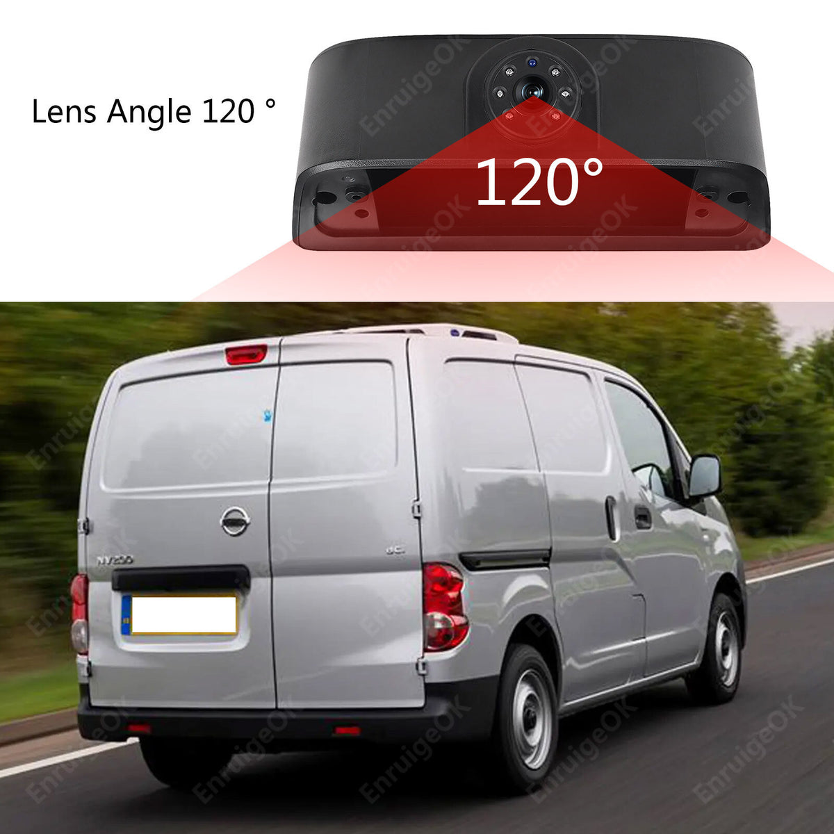 Rear Brake Light Reversing Camera For Nissan NV200 Chevrolet City Express HD720P7