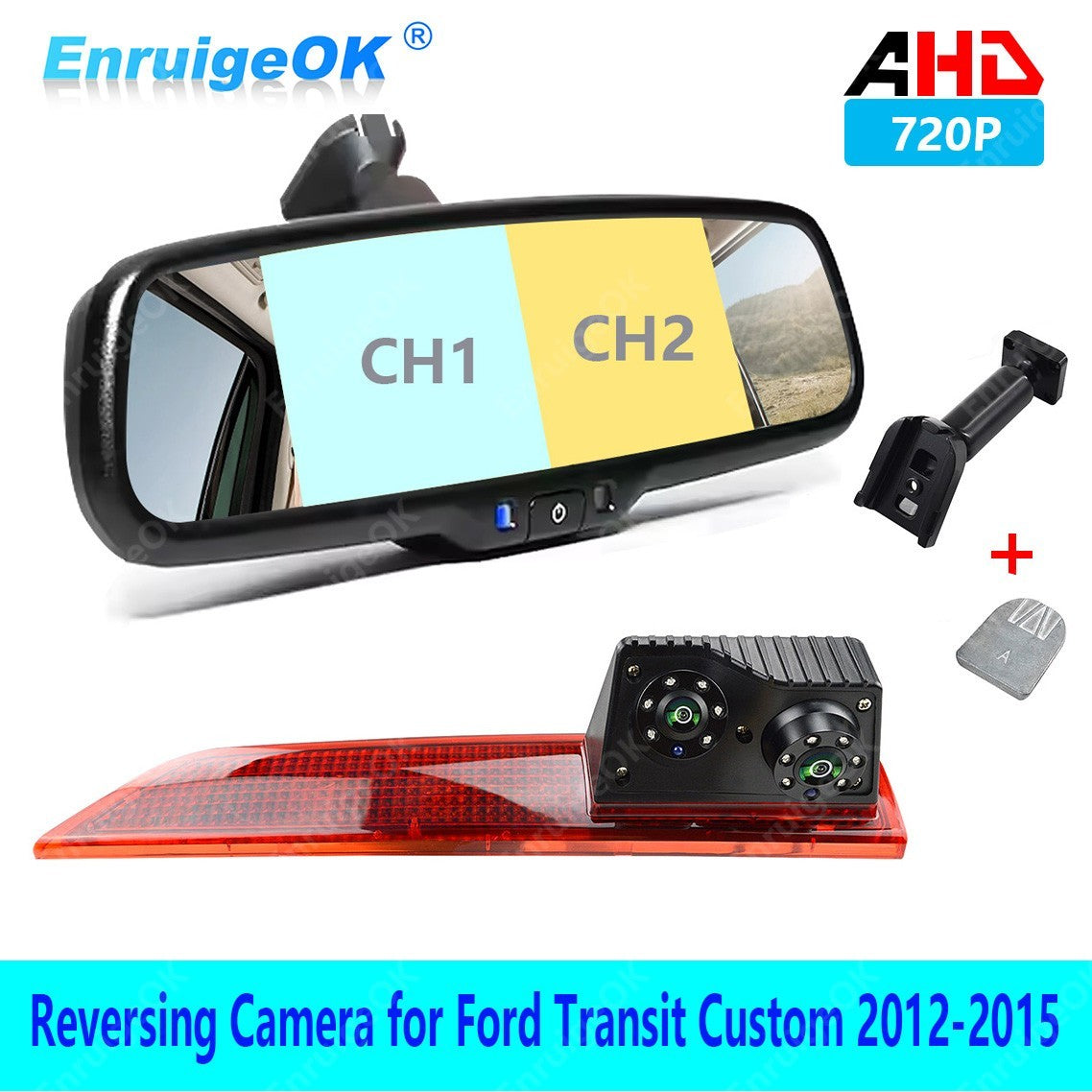 Rear Brake light Reversing Camera for Ford Transit Custom 2012-2015 Barn Doors0