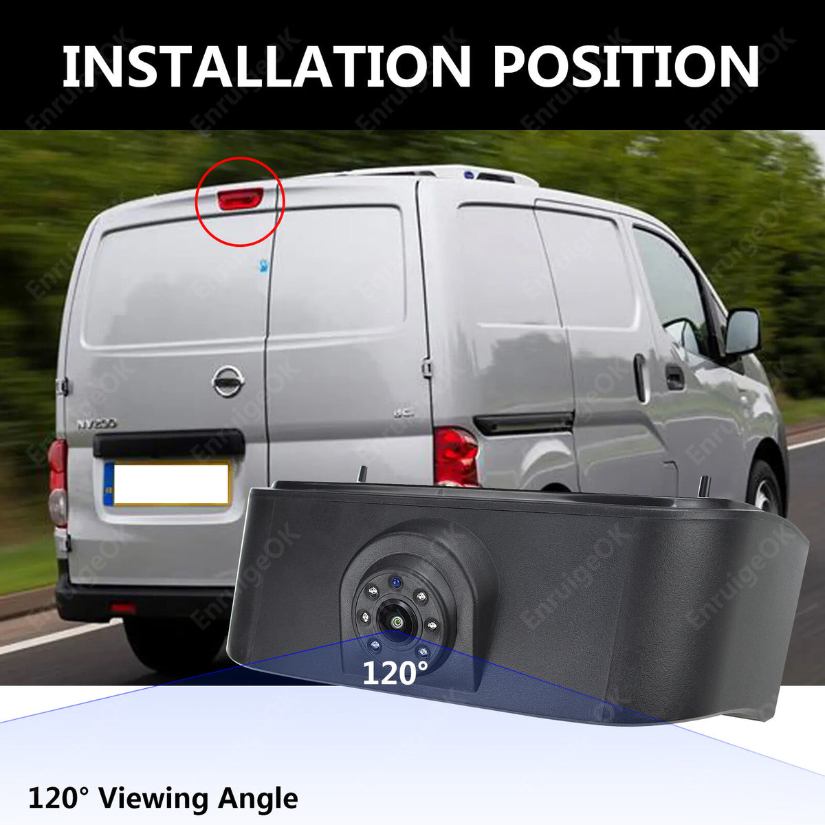 Rear Brake Light Reversing Camera For Nissan NV200 Chevrolet City Express HD720P3